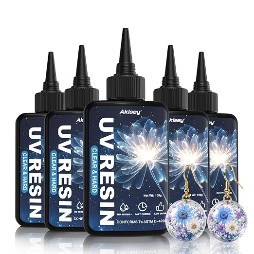 UV Resin 500g, Crystal Clear UV Resin Glue by AkiseyDirect