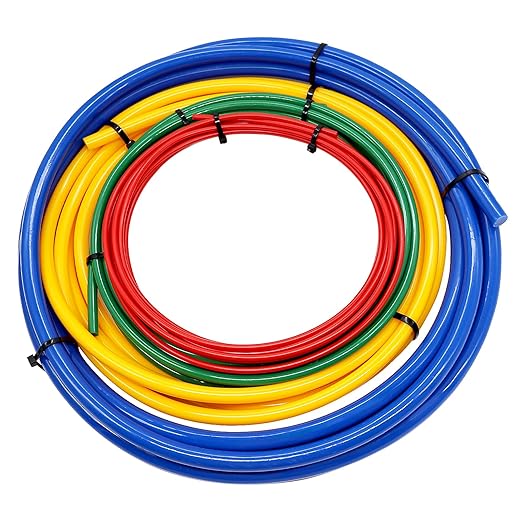 Tnisesm 4Pcs Conditioning Copper Tubing Pipe Extension 4M, 1/4" 1/2" 3/8" 5/8" Built-in Copper Tube Bending Strip Air Conditioning Pipe Bender Kit