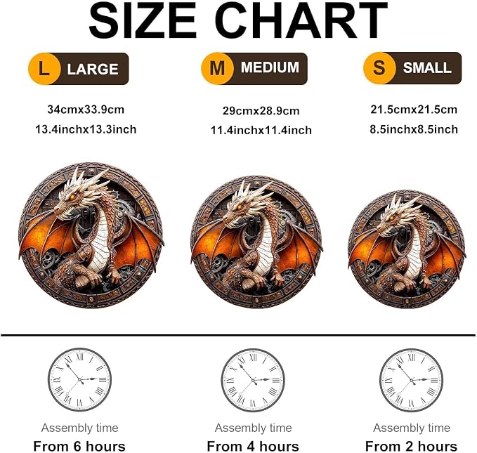 Mechanical Dragon Puzzles Fantasy Vintage Cool Steampunk Puzzle Adults Gifts - Image 4
