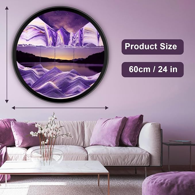 Mtadmai 24" Moving Sand Art, 3D Sand Art Pictures Deep Sea Sandscape Living - Image 3