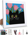 WUSARPLY Black Cat Stamped Cross Stitch Kits by WUSARPLY