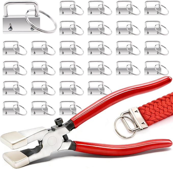 mankk 40PCS 1 inch Key Fob Hardware Set by mankk