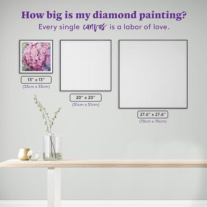 DIAMOND ART CLUB Pink Hydrangea Diamond Painting Kit, Fun DIY Crafts - Image 4