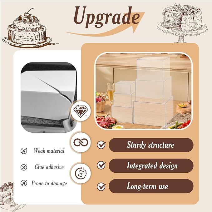 6 PCS Buffet Risers, Large Food Risers - Image 6