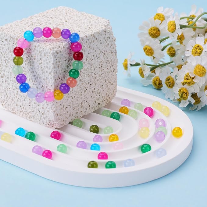 XSEINO About 7200PCS 6mm Glass Beads Bracelet Making Kit, 144 Assorted Designs - Image 5
