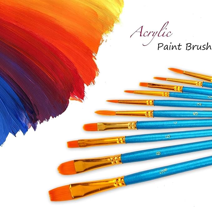 Soucolor Acrylic Paint Brushes Set, Halloween Pumpkin Ceramic Crafts Supplies - Image 6