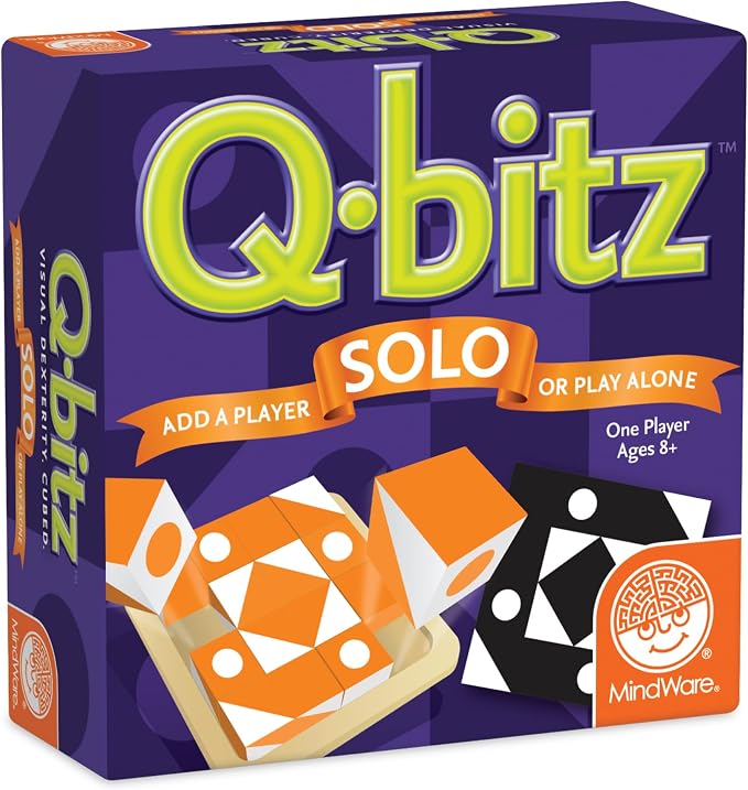 MindWare Q-bitz Solo Visual Puzzle Game, Fast Pattern Matching Logic Game - Image 2