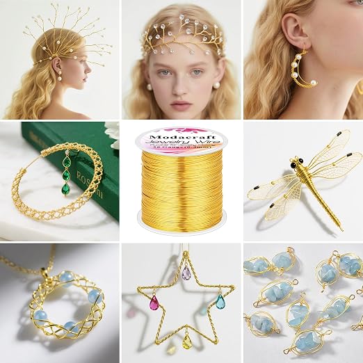 ModaCraft 26 Gauge Ultra-FINE Jewelry Wire Gold + 4-in-1 Ergonomic Pliers Set | - Image 7