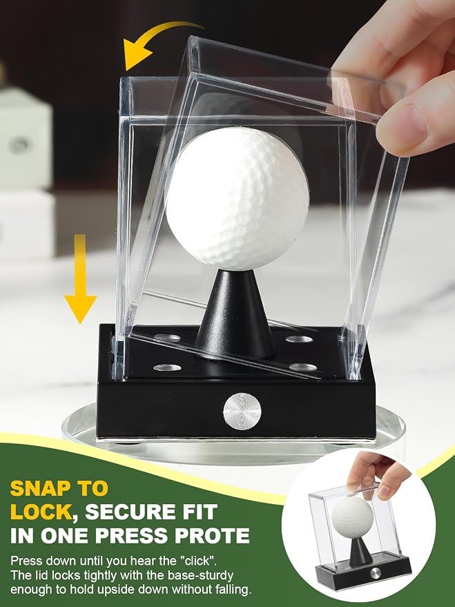 JupDec Cordless LED Golf Ball Display Case, Autograph Cube Showcase - Image 5