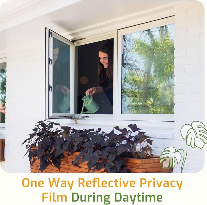 LUTE One Way Window Privacy Film, Window Tint, 17.5" x 118.1" | Sun Blocking UV - Image 9