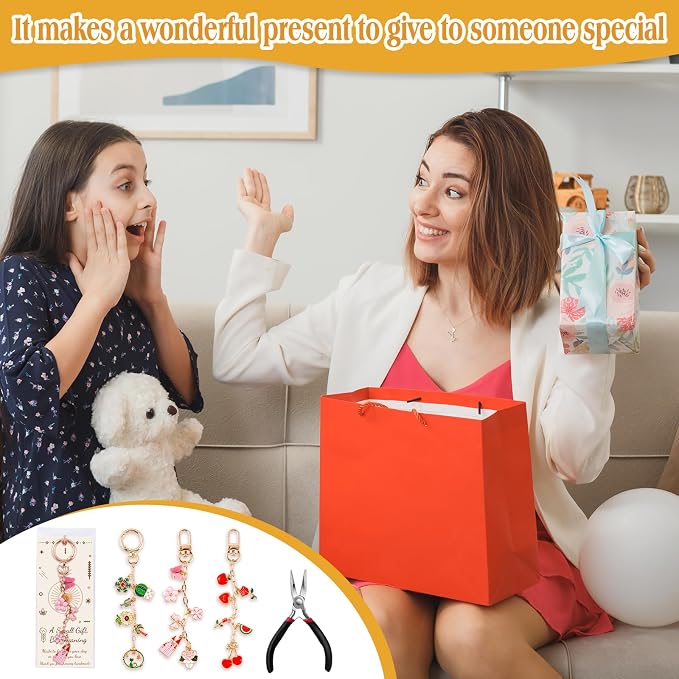 TOHONGADON 285 Pcs Keychain Making Kit, Bag Charm Kit - Image 7