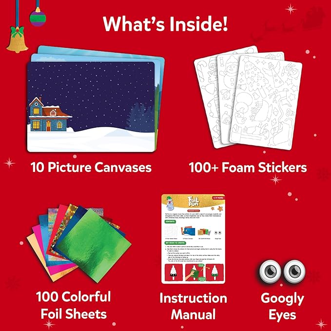 Skillmatics Foil Fun – Christmas Magic, Mess-Free Holiday Art & Craft Kit | DIY - Image 4