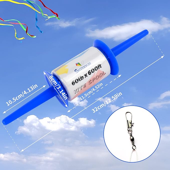 Simxkai Kite Spool, Reel Winder, Grip String Handle, 600 feet Twisted Line - Image 4