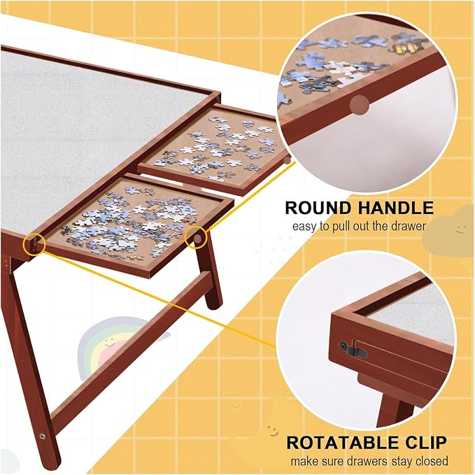 Puzzle Board 1500 Pieces, 34.3”x 26.5” Jigsaw Puzzle Table - Image 2