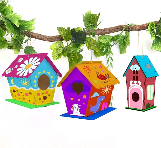 hapray 4 Pack Bird House Crafts - Image 5