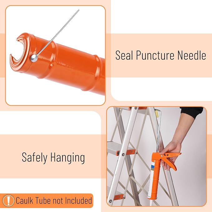 Bates- Caulking Gun, 10:1 Thrust Ratio, No Drip Sealant Gun | Silicone - Image 4
