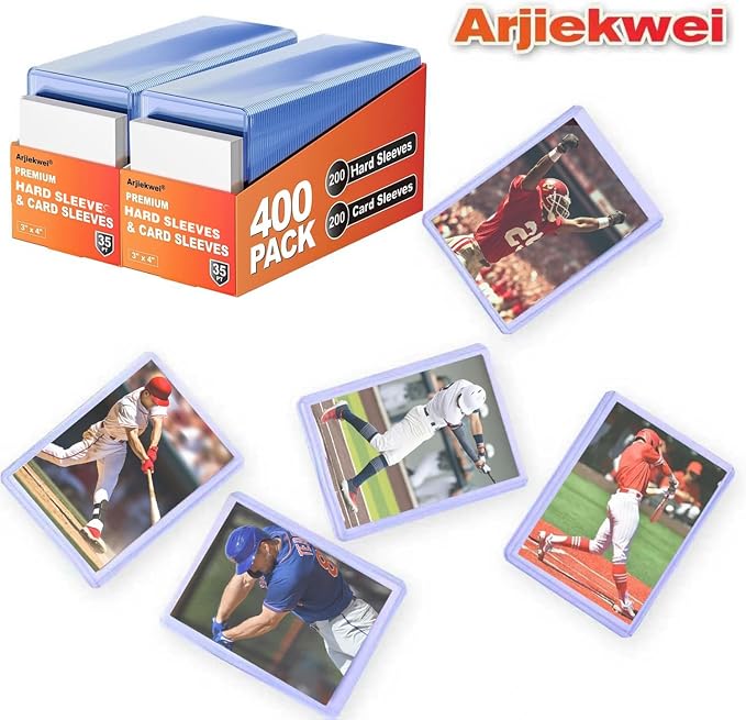 600 Card Sleeves Hard Plastic, Arjiekwei 3"X 4" Baseball Cards Protectors - Image 5