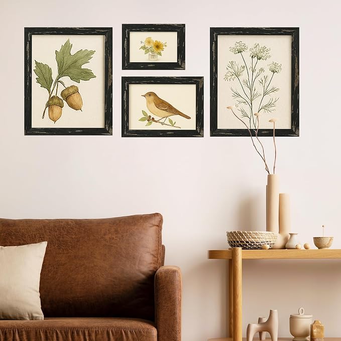 puthiac 4x6 Rustic Farmhouse Picture Frame, Swamp Black, 1 Pack | Distressed - Image 6
