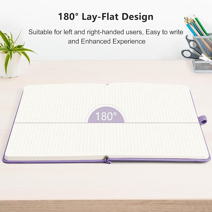 RETTACY Dotted Journal Notebook, 192 Pages, A5 Medium Size | Leather Hardcover - Image 6