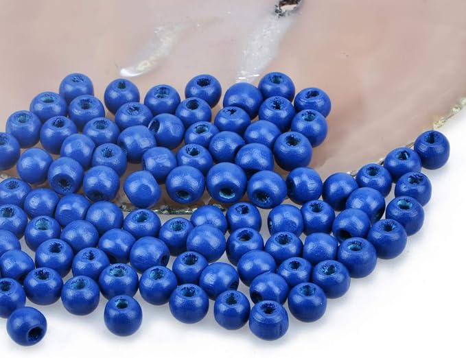 AD Beads Wood Spacer Loose Wooden Craft Beads Big Hole Beads Assorted - Image 2
