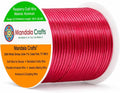 Mandala Crafts 22 Gauge Raspberry Anodized Aluminum Craft Wire, 100 FT | Colored by MandalaCrafts