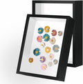 2 Pack 6x8 Shadow Box Frame，HD Glass Wooden Black Hollow Photo Frame, Seashell by CROISSANT