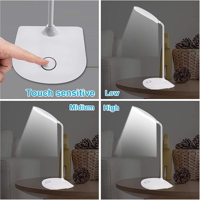DEEPLITE LED Desk Lamp Small Battery Powered Lamp Cordless Rechargeable Table - Image 2