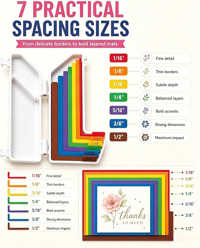 7pcs Paper Crafting Alignment Guides - Image 4