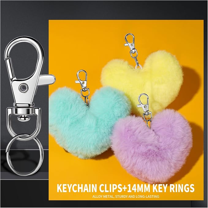 LEOBRO 145PCS Key Rings and Keychain Clips, Keychain Making Kit, Lobster Claw - Image 3