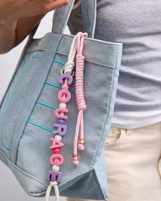 DoDoBeads 26 Pcs 20mm Large Square Letter Beads, Cute Blue Big Alphabet Beads - Image 7