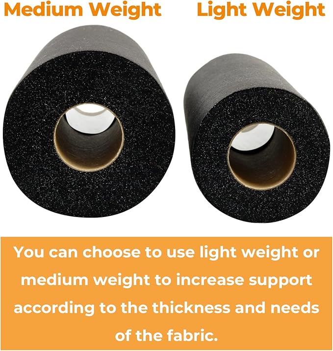 PLANTIONAL Light Weight Black Iron-On Non-Woven Fusible Interfacing: 11.6" x - Image 3
