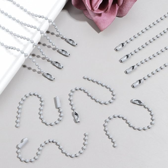 Lemonkey 100Pcs Ball Beads Chains Bulk, 4 Inch Dog Tag Metal Small Chains - Image 6