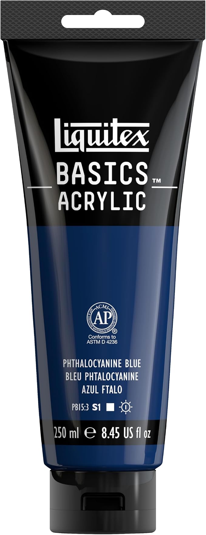 Liquitex BASICS Acrylic Paint, 250ml Tube, Phthalocyanine Blue by Liquitex