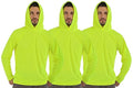 Breathable Work Long Sleeve Sun Shirt Hoodie, Sun Protection Shirts Quick Dry Hooded, Mens Construction Shirts with Hood Lightweight Yellow 4XL