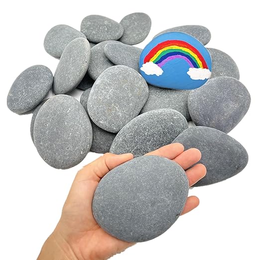 Lifetop 20PCS DIY Rocks 3"-4" Flat & Smooth by lifetop