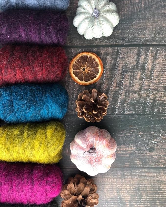 Revolution Fibers Himalayan Range Wool Roving Variety Pack | 10 Luxurious - Image 2