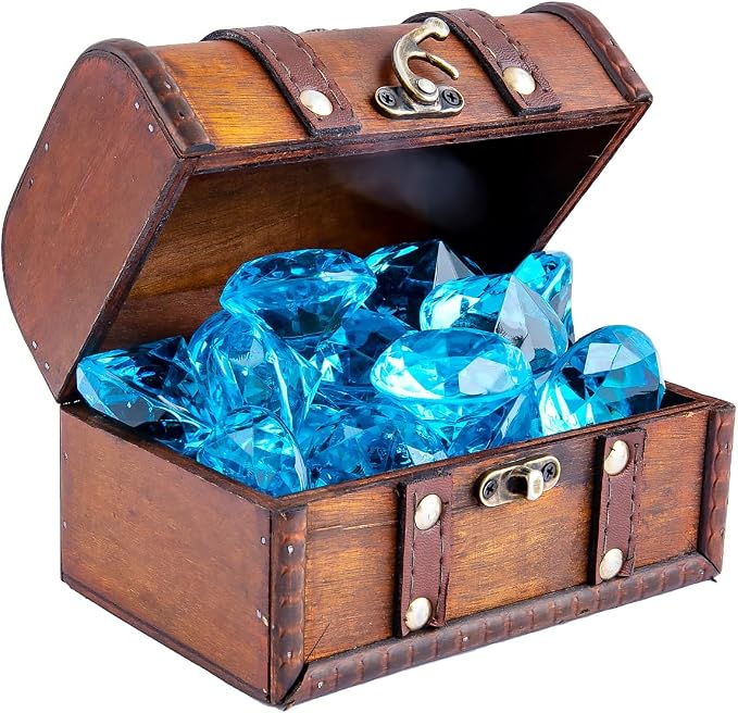 Niceup 26PCS Blue Fake Diamonds Gem Toys, 1.5in Pool Diving Gems Acrylic - Image 5