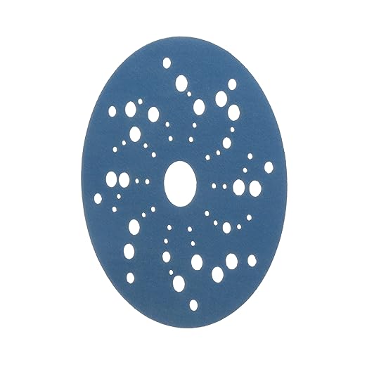 3M Hookit Blue Abrasive Ceramic Aluminum Oxide Hook & Loop Disc - 5 in Diameter Multi-Hole Vacuum Holes - 36166 [PRICE is per BOX]