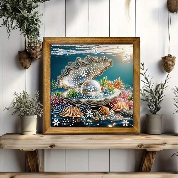 ZQEATRY Shell Pearls Special Shape Diamond Art Kits - Image 4