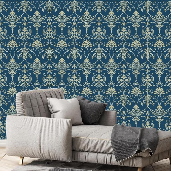Damask Stencils for Walls 12inch Corner Border Stencil Large Texture Stencils - Image 4