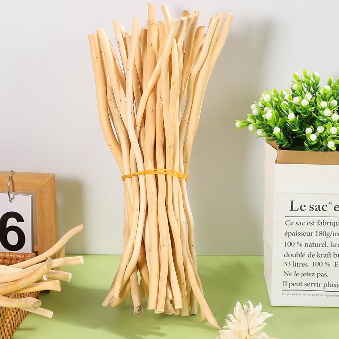 NOLITOY Natural Wood Twigs for Crafts Driftwood Branches Unfinished Timber Rods - Image 8