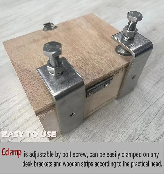 Tiger Clamp Stainless Steel Clamps - Woodworking Clamp Heavy Duty C-clamp With Wide Jaw Openings (100MM)，2PCS