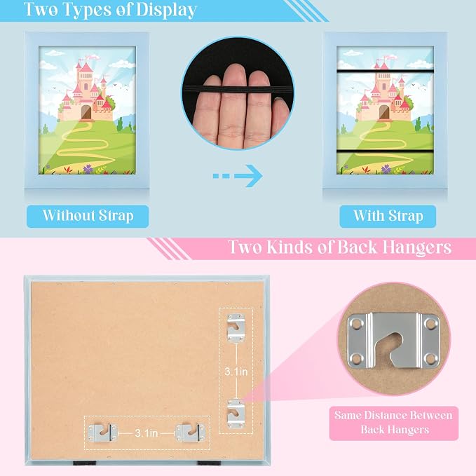 Kids Art Frames, 8.5x11 Front Opening Kids Artwork Frames Changeable, Light - Image 2