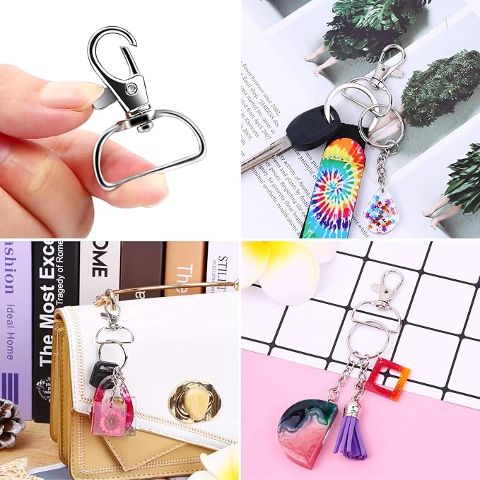 Key Chain Clip Hook, Anezus D Ring Clip Keychain Lanyard Swivel Snap Hooks Clip - Image 7