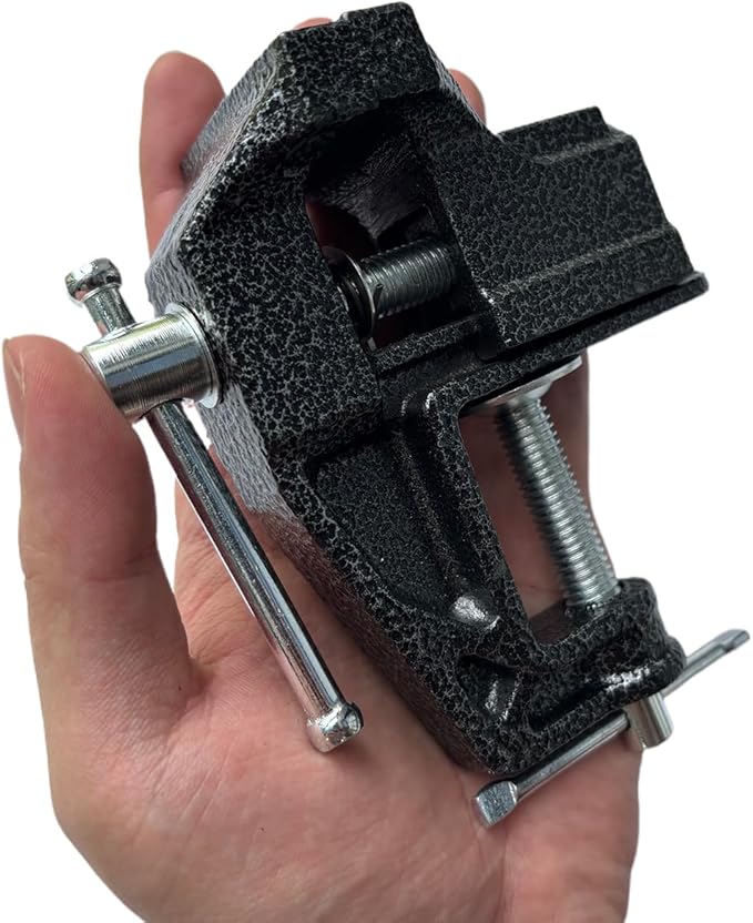 Mini Table Clamp Small Bench Vice New upgraded cast iron manufacturing Jewelers Hobby Clamps Craft Repair Tool Portable Work Bench Vise (mini) (BLACK, MINI 2 INCH)