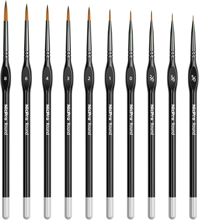 Nicpro Miniature Paint Brushes by Nicpro