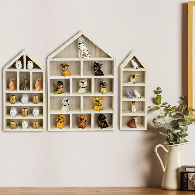 Ikee Design House-Shaped Wooden Shadow Cubby Box Display Shelf Organizer - Image 6