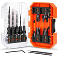 Countersink Drill Bit Set, 15PCS M2 Cobalt HSS Woodworking Tool Set, Adjustable Depth Tapered Drill Bit Set with 4 Wood Plug Cutters & 1/4" Hex Shank, Counter Sink Drill Bit for Wood with Storage Box