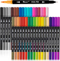 36 Dual Brush Markers for Adult Coloring Books by ColoringForFun