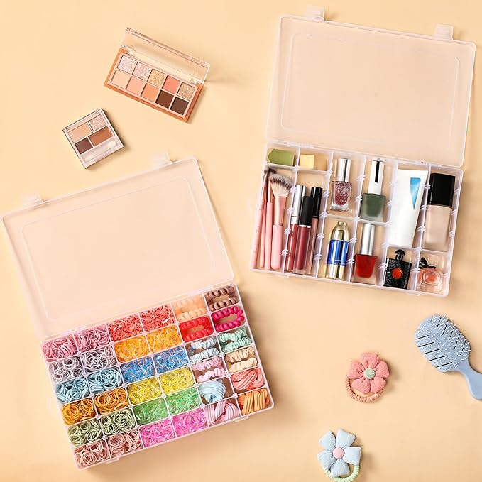 2 Pack 36 Grids Clear Plastic Organizer Box - Image 2